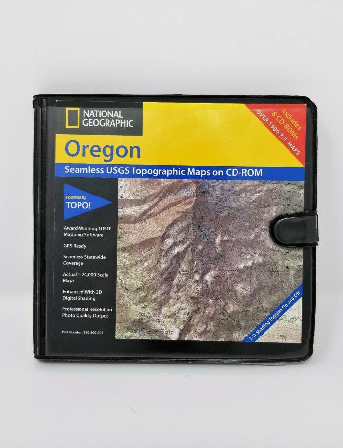 National Geographic Oregon Outdoor Topographic TOPO Maps Windows XP v2.7.5 EUC