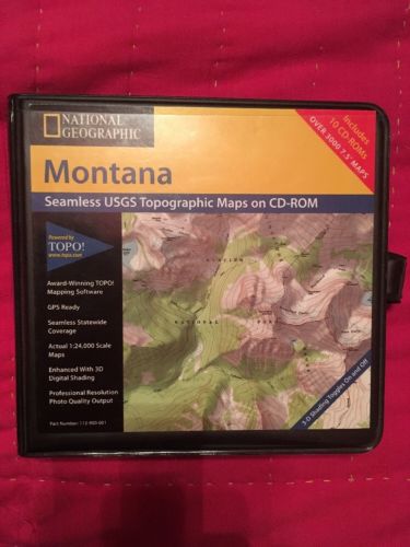 National Geographic Montana Seamless USGS Topographic Maps On CD-Rom