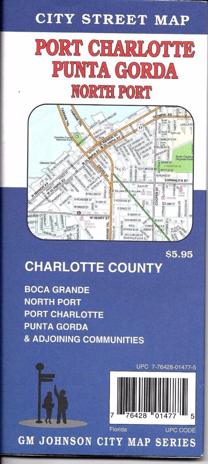 City Street Map of Port Charlotte, Punta Gorda, & North Port Florida, by GMJ Map
