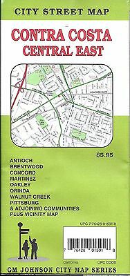 City Street Map of Contra Costa & Central East, California, by GMJ Maps