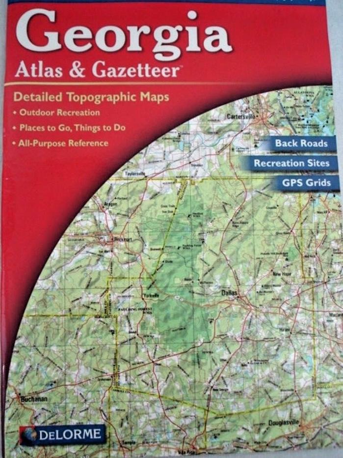 DeLorme Georgia Atlas & Gazetteer Detailed Topographical Maps 72 pg 4th Edition