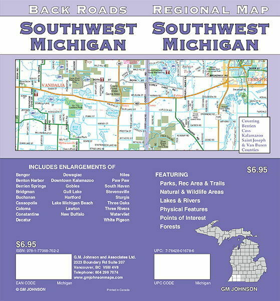 Regional Map of Southwest Michigan, by GMJ Maps