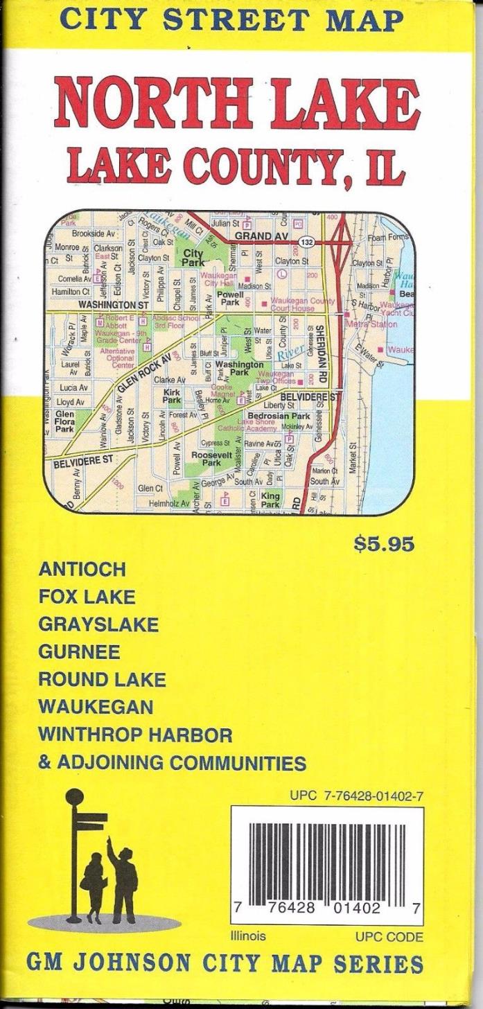 City Street Map of North Lake, Lake County, Illinois by GMJ Maps