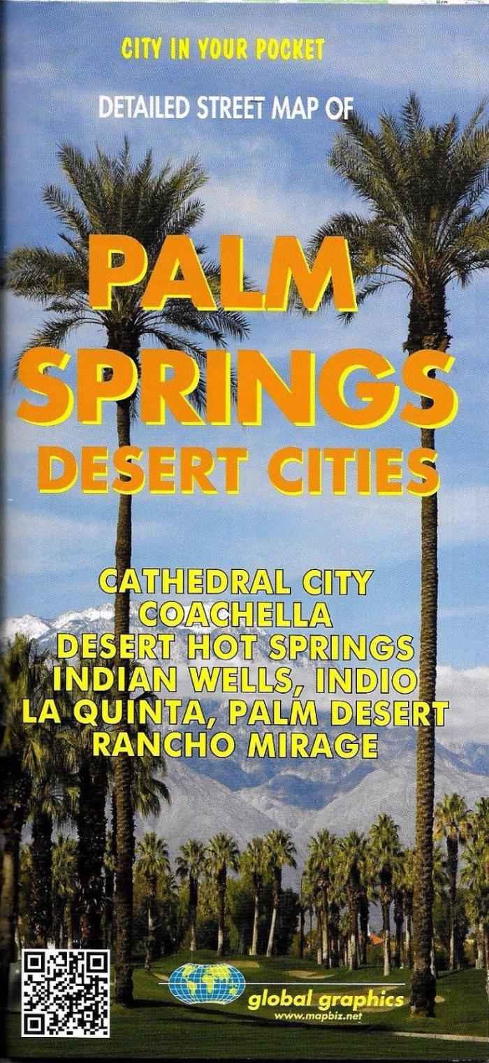 Detailed Street Map of Palm Springs & the Desert Cities, California, by Global
