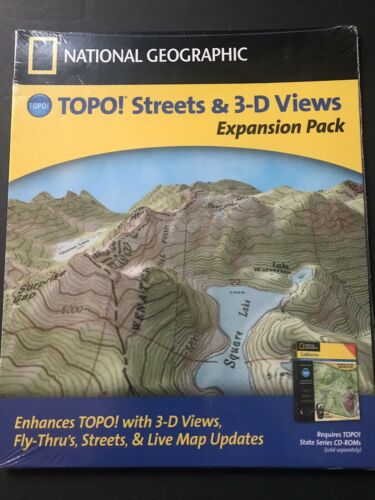 New National Geographic TOPO! Streets & 3-D Views Expansion Pack PC Software