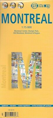 Map of Montreal, Canada, Folder & Laminated, by Borch