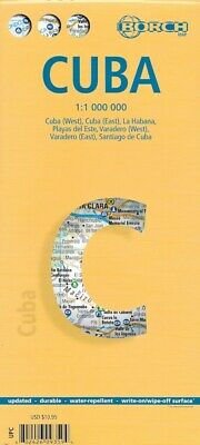 Cuba laminated Travel Reference Map, with Havana Map by Borch Maps
