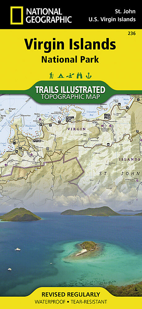 Virgin Islands National Park USVI Adventure Map National Geographic Waterproof