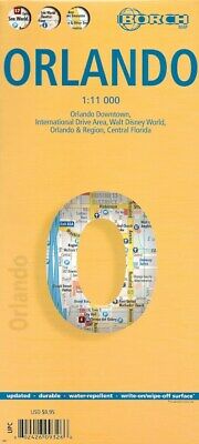 Map of Orlando, Florida, Laminated & Folded by Borch Maps