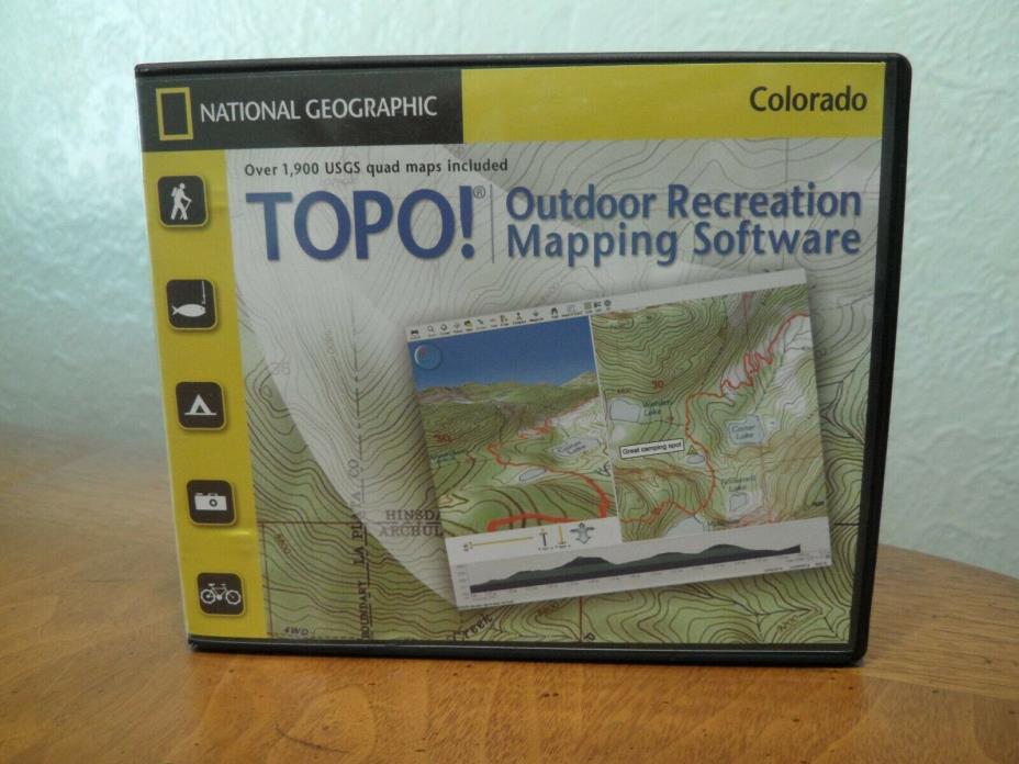 National Geographic TOPO Outdoor Recreation Mapping Software Colorado Complete