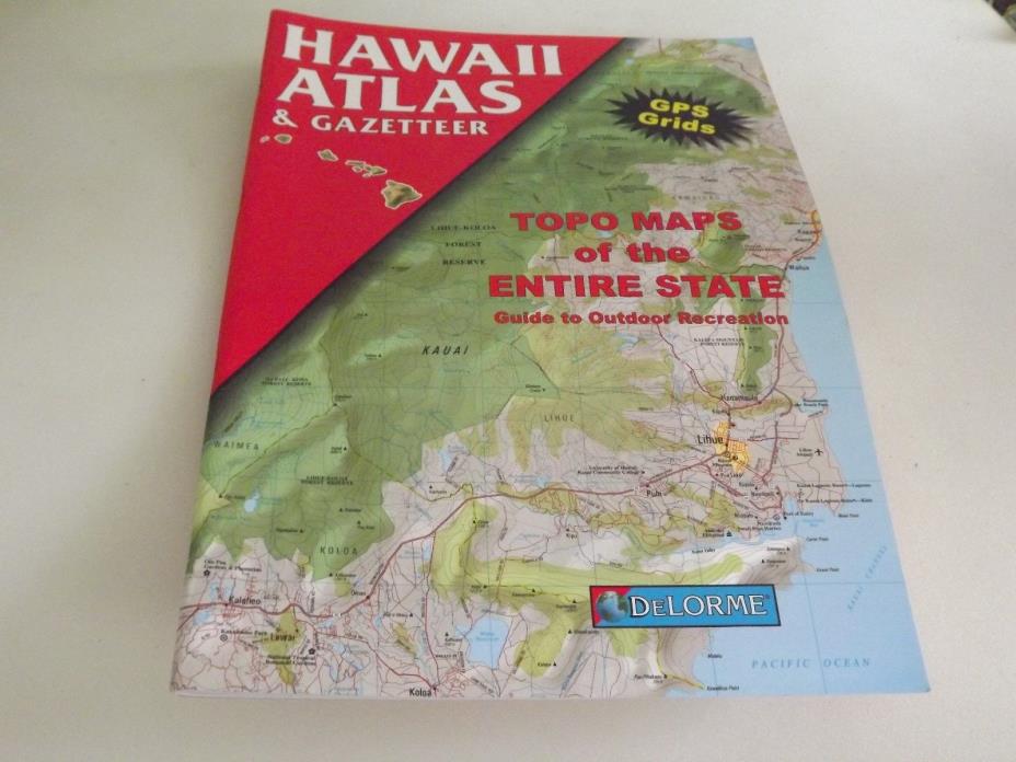Hawaii Atlas & Gazetteer Delorme 1999 Looks Unused Free Shipping!