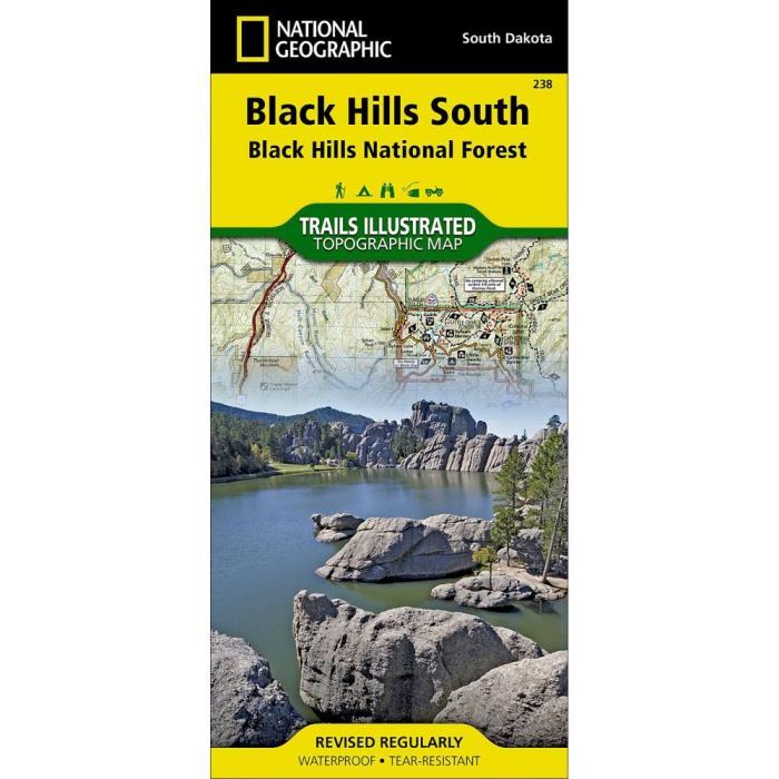 National Geographic Black Hills SOUTH Trails Illus Topo Map - SD - Map #238
