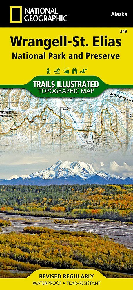 National Geographic Wrangell - St. Elias Trails Illus Map -Map #249