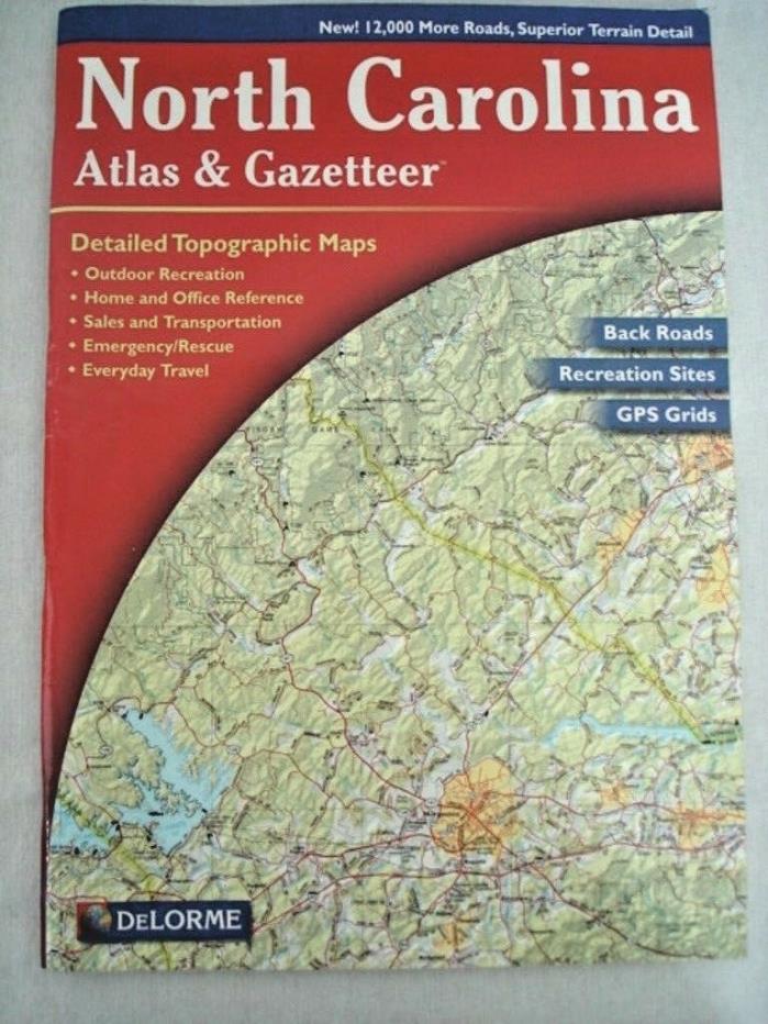 DeLorme North Carolina Atlas & Gazetteer 88 pg 5th Ed Detailed Topographical Mps