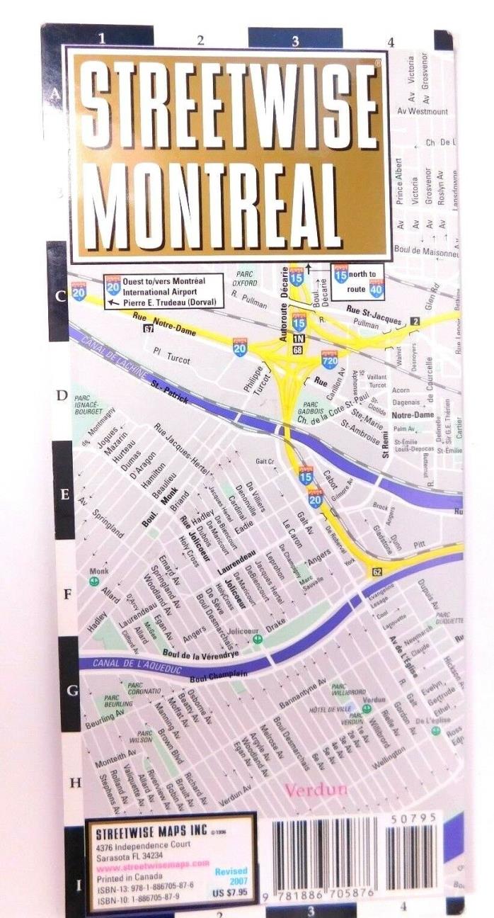Streetwise Mountreal Map - Laminated City Center Street Map of Mountreal, Canada