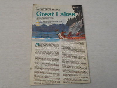 1987  MAP OF GREAT LAKES NATIONAL GEOGRAPHIC (31)