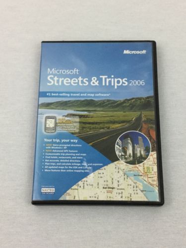 Microsoft Streets and Trips 2006 Travel and Map Software 2-Disc Set Tested G
