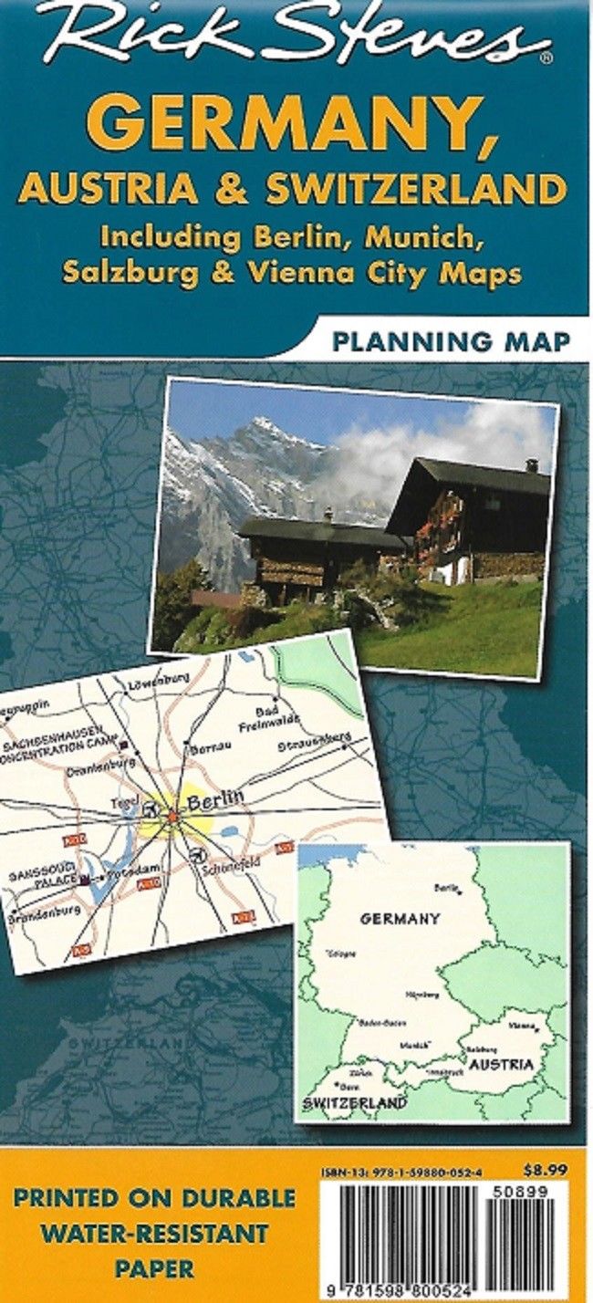 Rick Steve's Germany, Austria & Switzerland Map