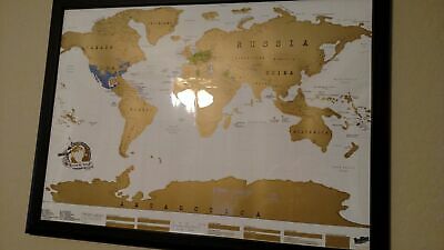 Scratch Map Original Scratch off Map, Personalized World Travel Map... BRAND NEW