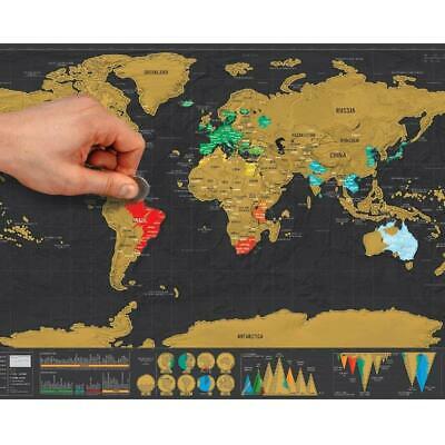 Scratch World Map sticker for travellers