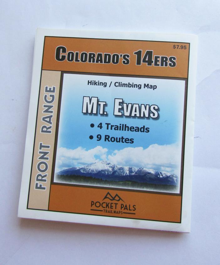 2 Colorado's 14ers Pocket Pals Hiking/Climbing Maps Mt Evans, & Bierstadt, nice!