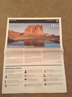 Arches National Park newspaper Delicate Arch NPS map Utah zion bryce canyon 2016