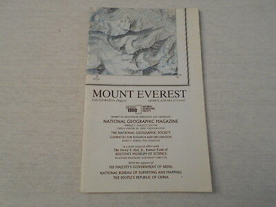 1988  MAP OF MOUNT EVEREST NATIONAL GEOGRAPHIC (65)