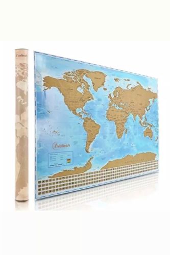 Vallesh || Scratch Off || World Map Poster with Scratcher || Brand NEW ||