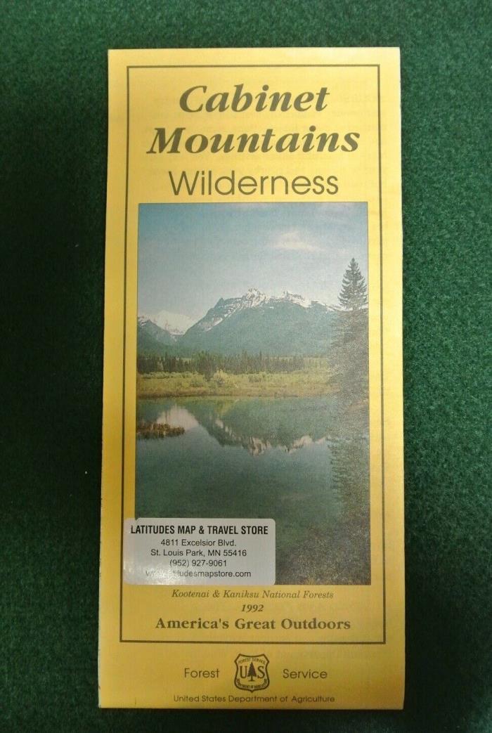 Cabinet Mountains Wilderness Forest Service Map