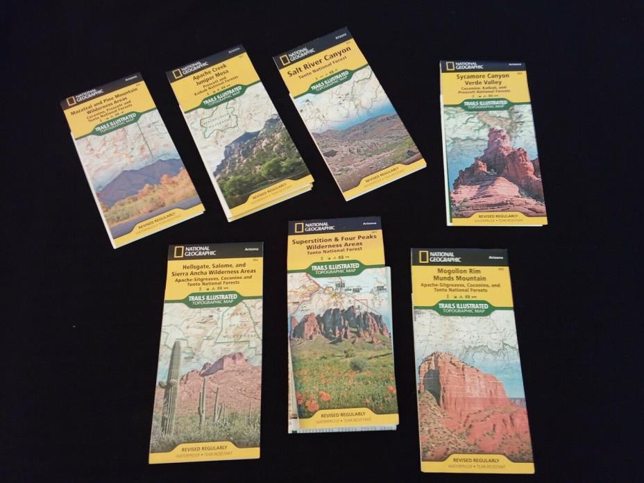 Arizona National Geographic Topographic Maps - 8 maps total