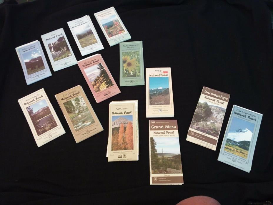 Colorado National Forest Maps Complete Set 12 Maps total