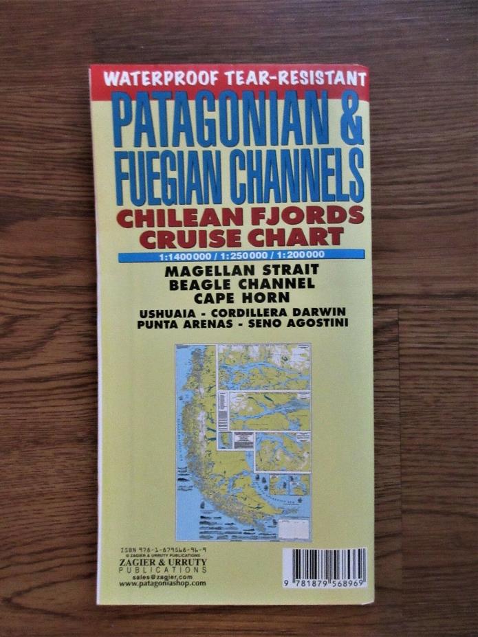 Map of Patagonia & Fuegian Channels, Chilean Fjords Cruise Chart