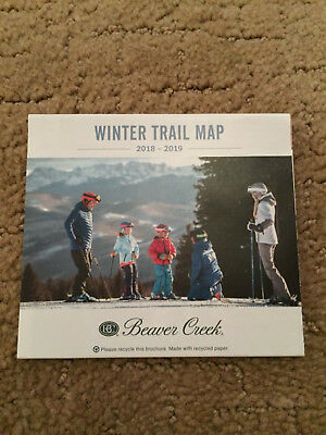 2018-2019 Beaver Creek Ski Resort winter trail map lift ticket vail breckenridge