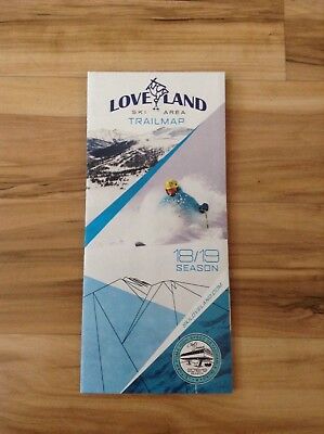 Loveland Ski Resort Trail Map 2018-2019 lift ticket NEW vail breckenridge aspen
