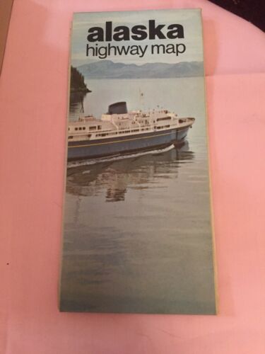 Vtg Alaska Highway Map Gov Keith Miller 1969