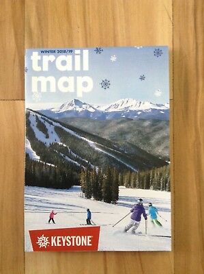 Keystone Ski Resort Trail Map 2018-2019 Breckenridge lift ticket NEW Colorado