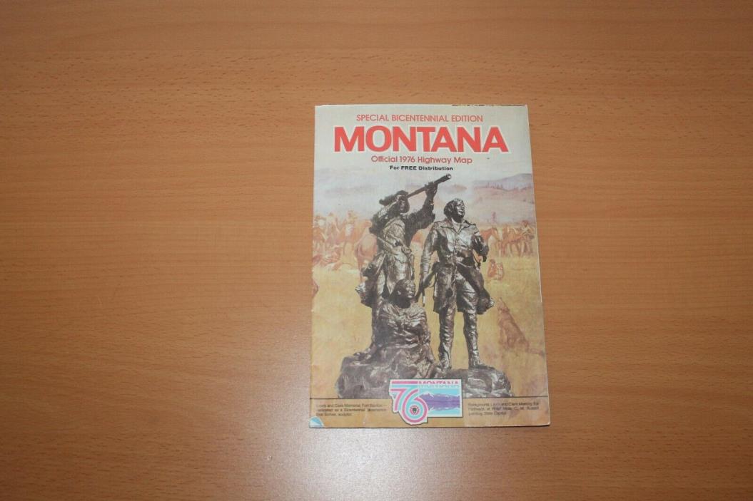 Vintage Road Map -- Montana Bicentennial Edition 1976