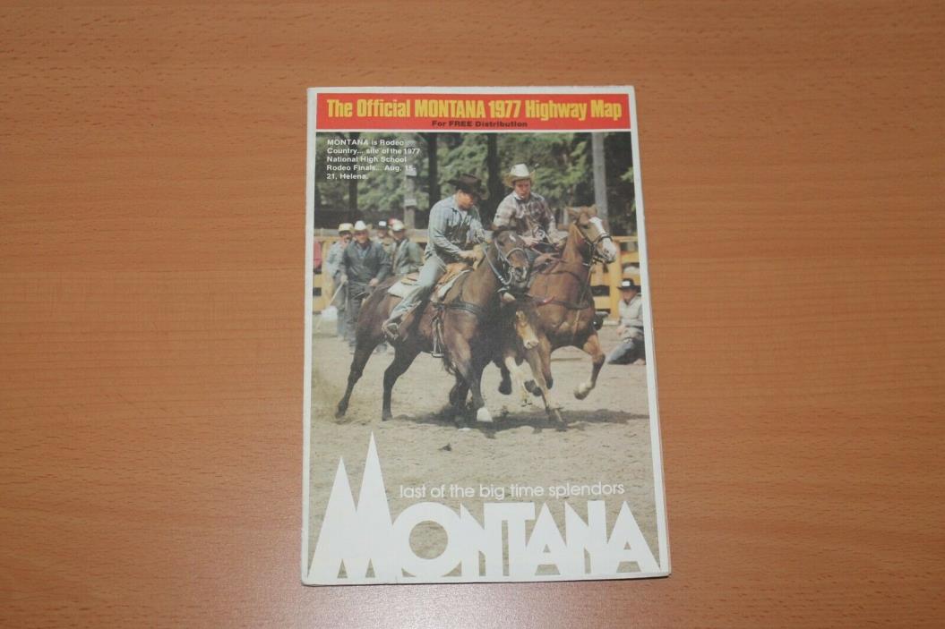 Vintage Road Map -- Montana 1977