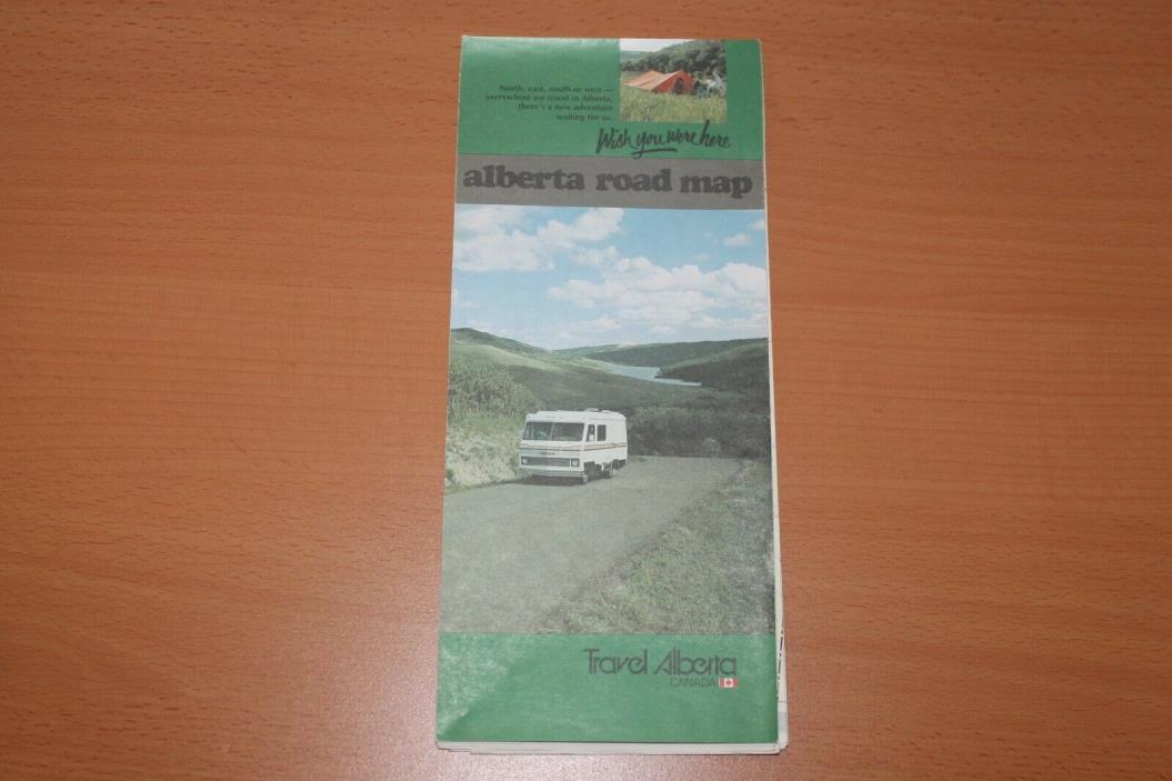 Vintage Road Map -- Alberta 1983
