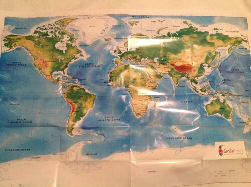 Smile Train Folding World Map Poster Changing the World One Smile at a Time C