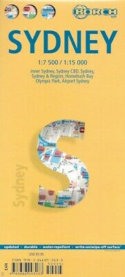 Map of Sydney, Australia, Laminated & Folded, by Borch Maps