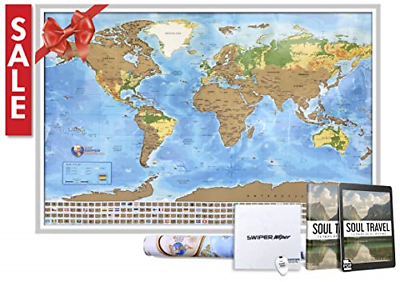 Scratch off travel map of the world - Easy to scratch off world travel map - 33