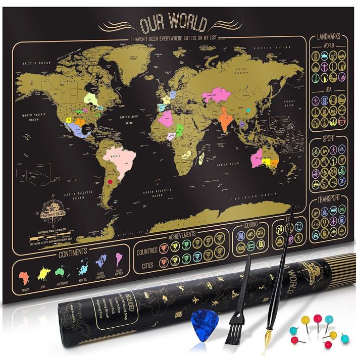 Scratch Map Scratch Off Map of the World Travel Map Vibrant Colors For Every Cou