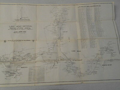 1977  MAP OF LAKE MEAD NATIONAL RECREATION AREA COVE NAME MAP (78)