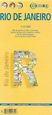 Map of Rio de Janeiro, Brazil, Laminated & Folded, by Borch Maps