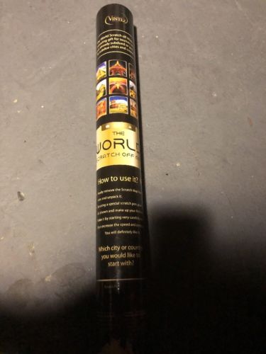 New The World Scratch Off Map Scratchable Travel Poster With Pen And Pins Vintez