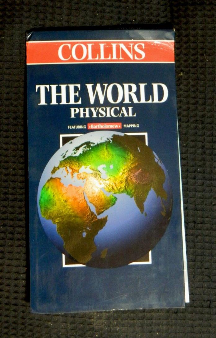 Collins, The World: Physical, folded reference map