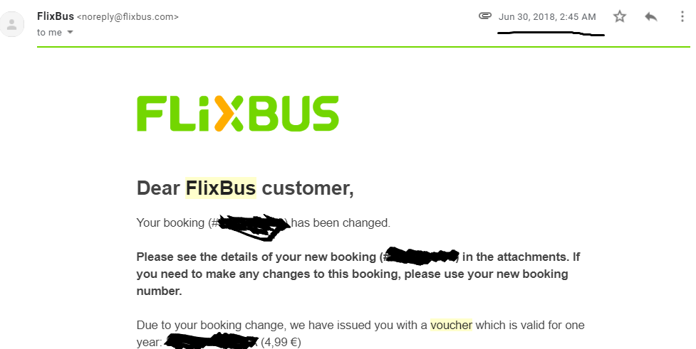 Flixbus vouchers - worth 35 euros - valid until 30th Jun 2019