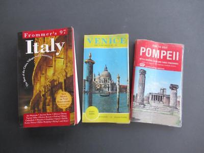 Vintage Italy travel Guides lot of 3 Frommers 97 Venice English Edition Pompeii