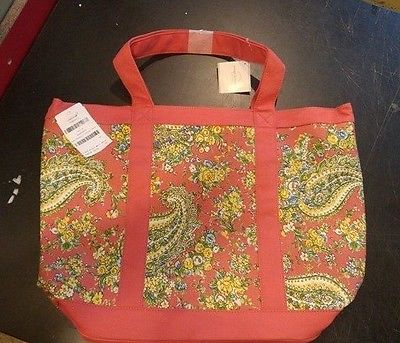 Pottery Barn Cottage Floral Tote Monogram 